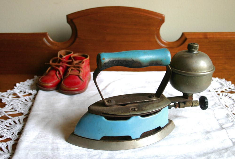 Antique Coleman Gas Clothes Iron Vintage Gasoline Fueled Iron