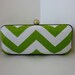 Chevron stripe clutch purse/minaudiere/Bridesmaid clutch