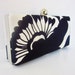 black and white bridesmaid clutch purse, minaudiere, black white floral clutch, Bridesmaid Clutch, black and white wedding