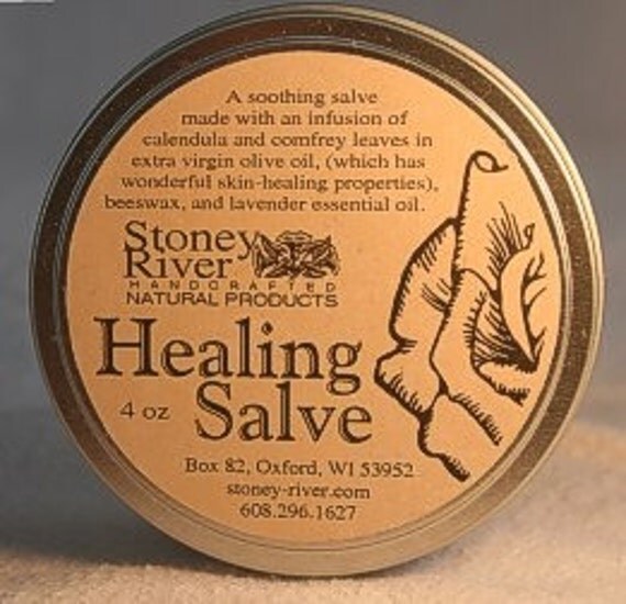 Healing salve 4 oz with organic olive oil and by StoneyRiverSoaps
