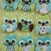 12 Fondant cupcake toppers--owl