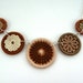 brown button necklace -- Dorset button necklace in browns on sterling silver chain OOAK