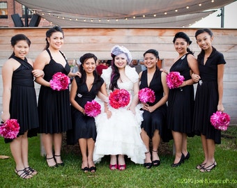 Black Convertible Bridesmaid Infinity Dresses