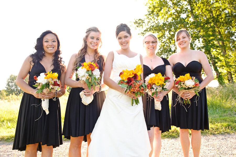 Black Bridesmaid  Dress 