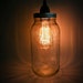 Eye-Catching Mason Jar Pendant Light (Large) with Black Cord