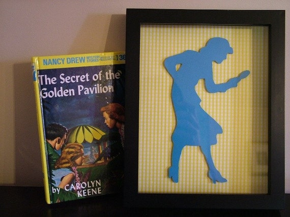 Items similar to Nancy Drew Inspired Silhouette Picture Framed ...