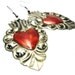 vintage heart tin earrings