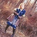 Sale-------20% off Vintage 70's navy blue floral dress with belt--------Sale