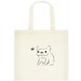 French Bulldog with bee canvas tote
