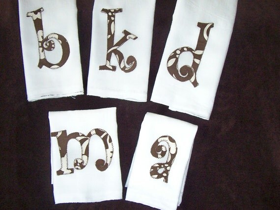 Monogram Hand Towel  under 10 dollars  hostess gift  wrapped and ...