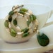 Parlor Games Necklace - Green Nephrite Jade Jasper Cream Quartz Gold