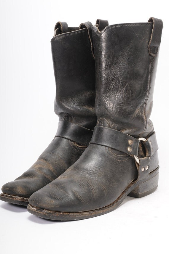 Vintage Motorcycle boots Size: 11 by MetropolisNYCVintage on Etsy