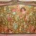 Fabulous Vintage Novelty Gold Pink, Christmas ANGELS, Decoupage Display Suitcase