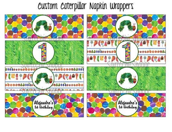 Custom Printable Hungry Caterpillar Birthday Party Theme