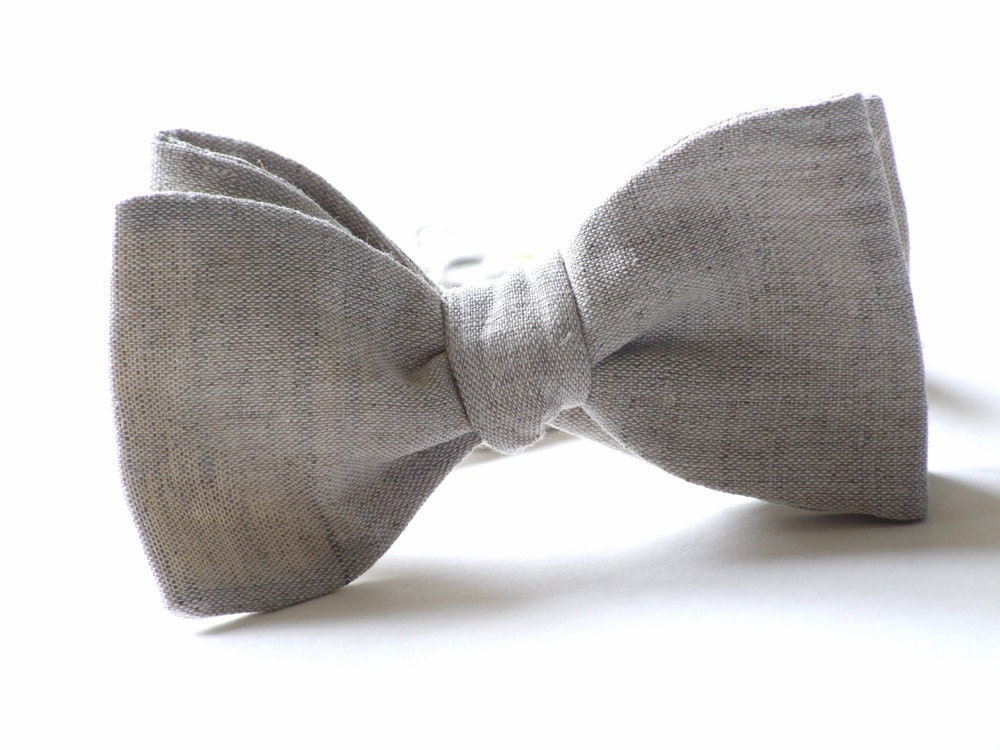 Linen Bow Tie freestyle for men self tie adjustable
