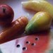 CLEARANCE Vintage Alabaster Marble Fruit Lot Red Orange Yellow Fruit Salad