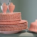Vintage Franciscan Ware Lot, Coronado Swirl in Coral, Light Salmon Pink Vintage Dishes