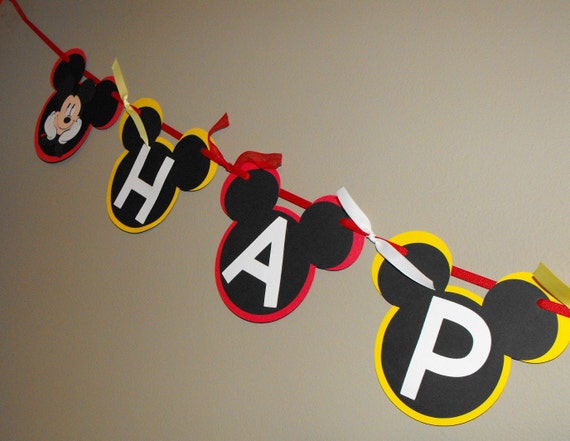 Mickey Mouse Happy 2nd Birthday Banner