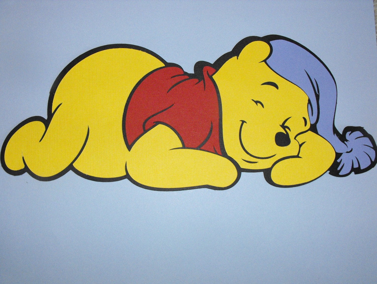 Sleeping Winnie The Pooh Die Cut