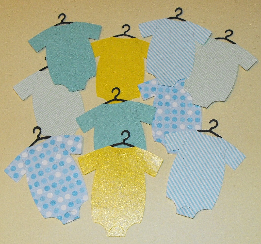 Baby Boy Onesie Die Cut Embellishment Baby Boy Shower New