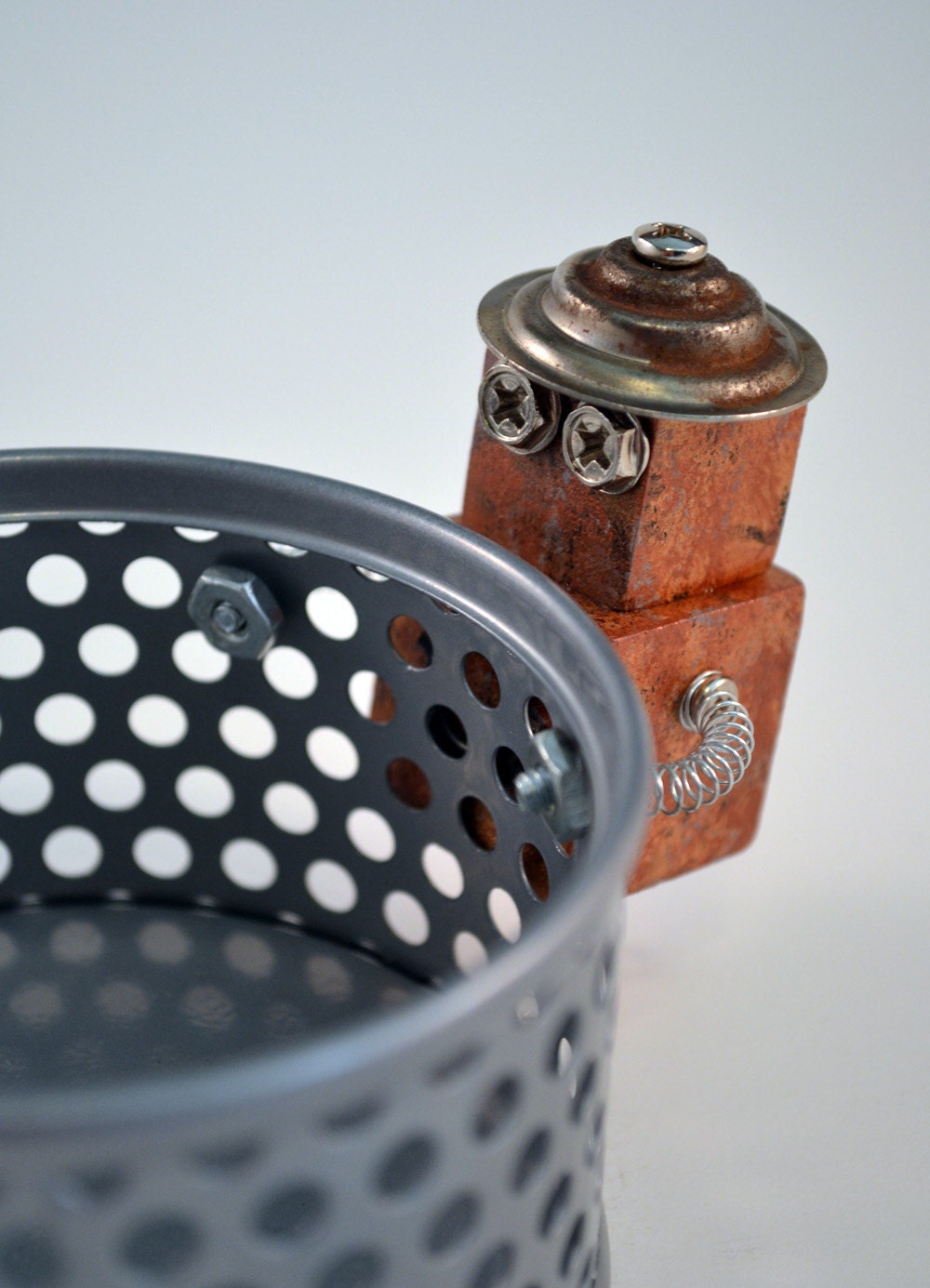 Robot Desk Organizer Paperclip Holder Desktop Sculpture