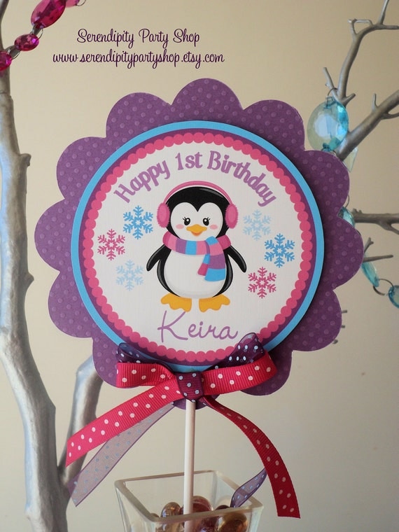 Jeweled Penguin Winter Onederland: Smash Cake Topper Il_570xn
