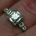 Vintage Diamond Engagement Ring: Art Deco Floweret Solitaire. Euro Cut