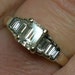 REDUCED: Vintage Emerald Cut Diamond, WG Ring. Art Deco Glamour
