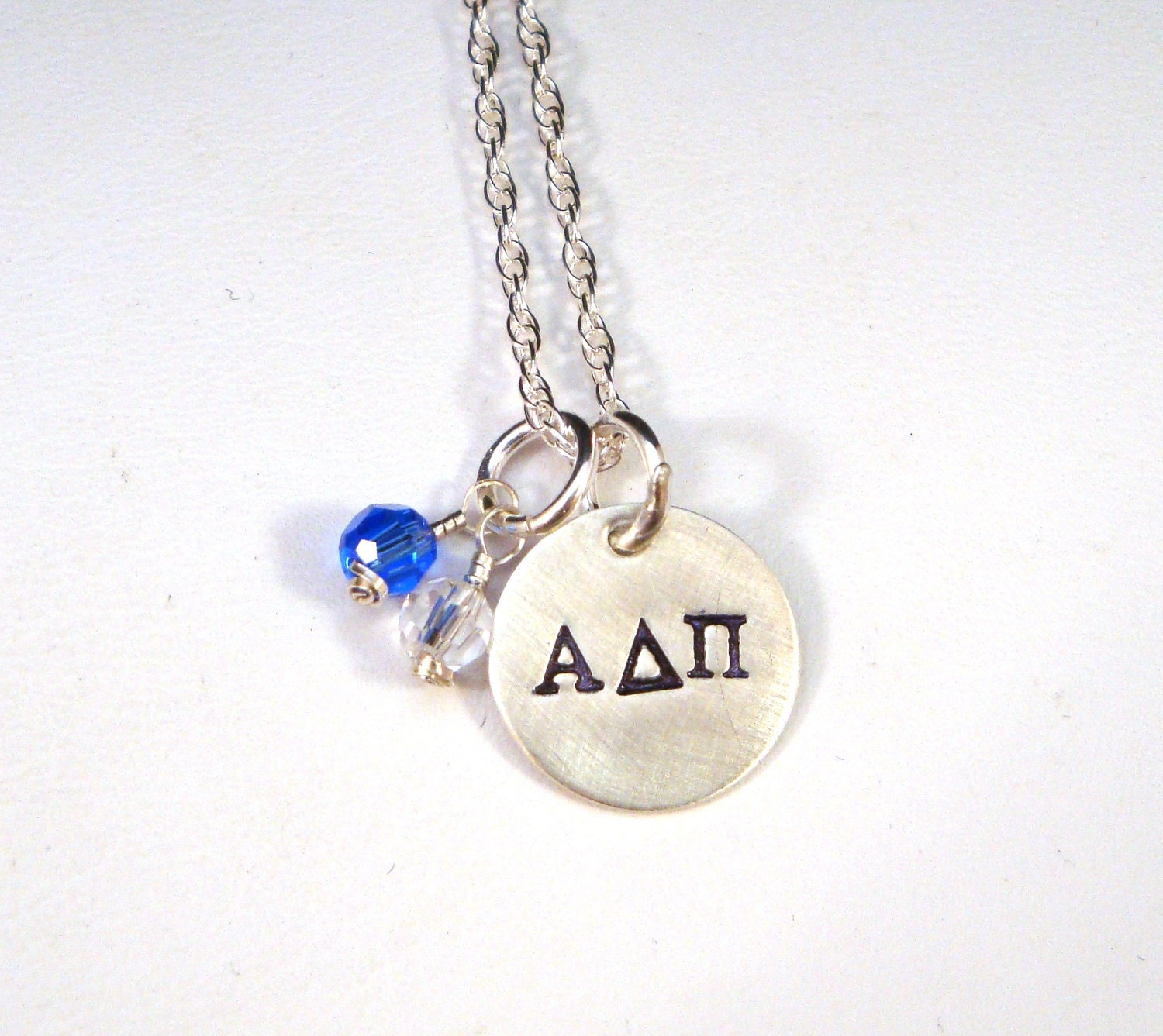 Alpha Delta Pi Necklace in Sterling Silver by CrowStealsFire
