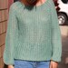 vintage knit turquoise sweater