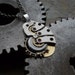 Steampunk Pendant "Chrysalis" Recycled Mechanical Watch Gears and Intricate Parts Sculpture Not Quite Steampunk Assembly Metal Necklace