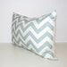 BLUE chevron pillow cover - SELF-BACKED - lumbar