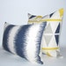 BLUE and YELLOW pillow - ikat print
