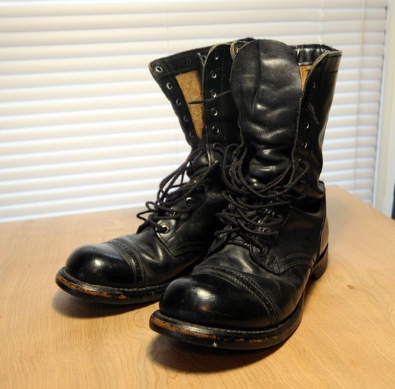 Vintage Corcoran 975 Military Combat Jump Police Boots 9D