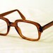 United States Service USS Issued Thick Brown Square Glasses Frames