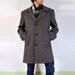 60s Tweed Overcoat Casualcraft 100% Wool Gray Herringbone Great Lining 40R 42R Lucky 7