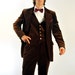 THE Brown Velvet 3 Piece Mens Suit Groom Gambler Christmas Holiday 42L 44L Big and Tall