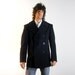 authentic US Navy pea coat naval nautical midnight bluencorduroy lined pockets service issue 38R