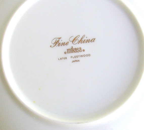 Mikasa Dinnerware White & Black China Set 1980's