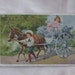 Sweet Little Boy and Girl with Cart Vintage from 1909 With Kind Remembrance