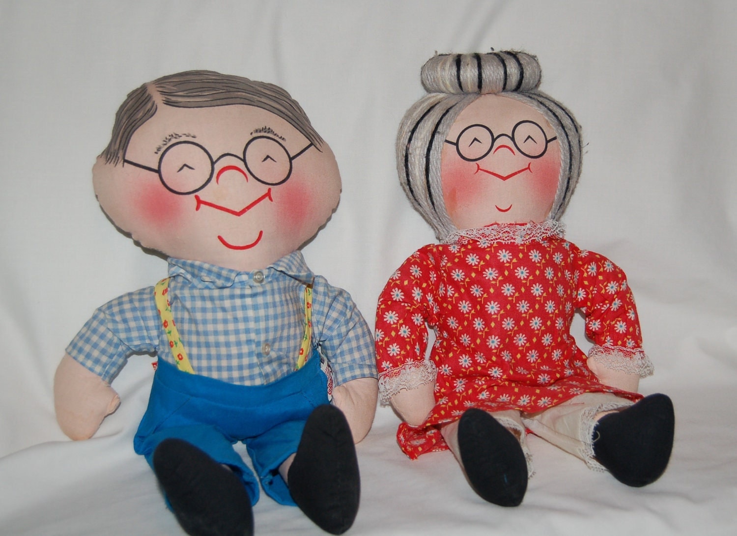 Vintage Grandma and Grandpa Dolls by vintagetoledo on Etsy