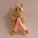 RESERVED - Vintage French Cat Pin