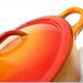 SALE Vintage French LE CREUSET Volcanic Orange Cast Iron