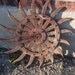 Reserved for Sheri: Vintage Cast Iron Farm Implement Spinner Wheel