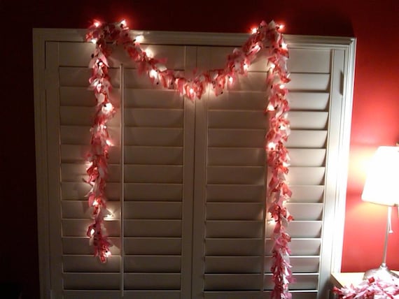 Lighted Valentine Rag Garland by CraftyMelissa88 on Etsy