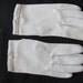 Beautiful Ivory Ladies Hand Stitched Cotton Wrist Gloves - Small