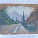 Vintage Wood Journal Logan Art Painting Nature Wood Journal Wooden Diary Logan Painting Mountain Scenic Painting Paper Scenery Stationery