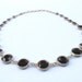 Vintage Black Crystal Necklace Black Bead Necklace Glass Crystal Necklace Round Black Opaque Crystal Bead Necklace Faceted Black Choker