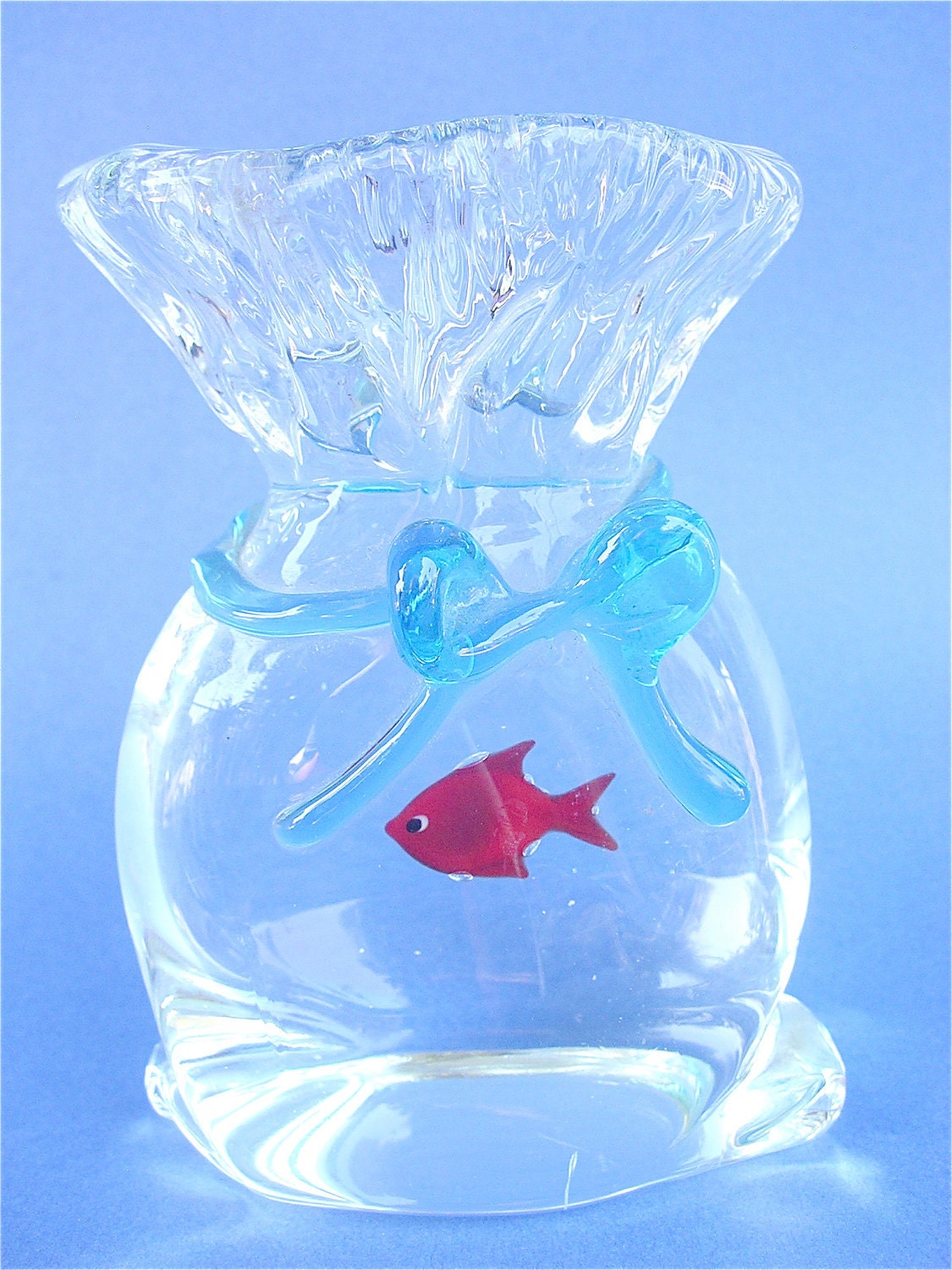 Vintage Crystal Aquarium Crystal Murano Figurine Murano