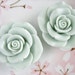 2pcs - Mint Romantic Vintage Rose Decoden Cabochon (45mm) FL10011